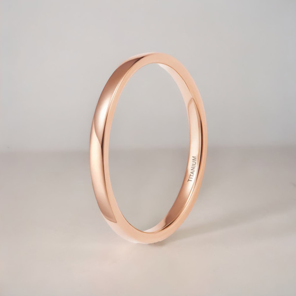 Bague alliance titane 2mm personnalisable
