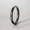 Noir Bague alliance titane 2mm personnalisable