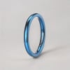 Bleu Bague alliance titane 2mm personnalisable