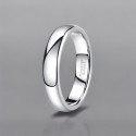 Anello nuziale in tungsteno liscio da 4 mm