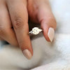 Anello di fidanzamento in argento con moissanite