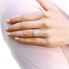 Bague de fiançailles moissanite argent