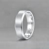 Men's Tungsten Custom Engraved Minimalist Band Ring Brushed Finish
