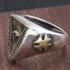Men's Sterling Silver Eye of Providence Open Signet Ring