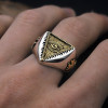 Bague argent chevaliere homme oeil de la providence croix