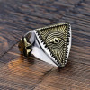 Bague argent chevaliere homme oeil de la providence croix