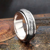 Men's Sterling Silver Anti stress Meander Ring
