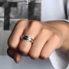 Men's Sterling Silver Anti stress Meander Ring