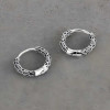 Men's Sterling Silver Bali Hoop Earrings