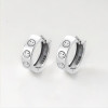 Boucles d'oreille argent homme femme creoles cisele emoji sourire - paire