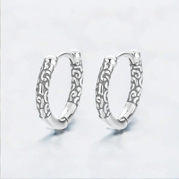 Pendientes celtas de plata para hombre y mujer, aros criollos