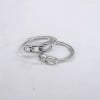 Boucles d'oreille argent creoles chaine homme femme