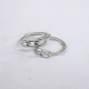 Boucles d'oreille argent creoles chaine homme femme