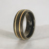 Personalized Men's Tungsten Ring Dome Groove Matte Brush