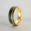 Bague de mariage tungstène noire rainurée (Dupliqué)