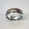 Bague personnalisee homme anneau tungstene bois nacre a graver