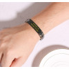 Personalized men's bracelet steel curb brush plate