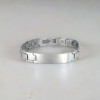 Bracelet personnalise homme gourmette acier brosse plaque