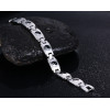 Bracciale da uomo in acciaio simbolo yin yang armonia magnetica