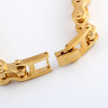 Men's Black Stainless Steel Moto Chain Biker Bracelet