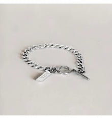Bracelet personnalise homme femme acier chaine a graver