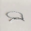 Bracciale personalizzato per uomo e donna, catena in acciaio da incidere