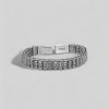 Bracelet homme argent massif tresse symbole OM