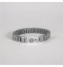 Herrenarmband aus Sterlingsilber – OM-Symbol, tibetischer Stil