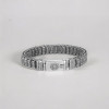 Bracelet homme argent massif tresse symbole OM