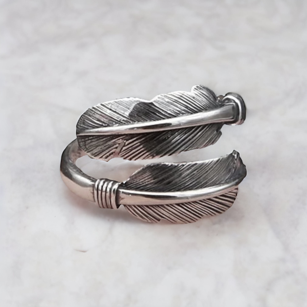 Anello in argento aperto regolabile martellato (Dupliqué)