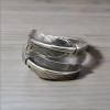 Bague argent ouverte ajustable martele (Dupliqué)
