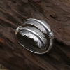Bague argent ouverte ajustable martele (Dupliqué)