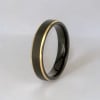Bague personnalisee tungstene homme finition brosse noir bleu