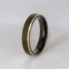 Bague personnalisee tungstene homme finition brosse noir bleu