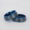 Bague personnalisee tungstene homme finition brosse noir bleu