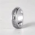 Anello girevole antistress in argento massiccio – modello greco