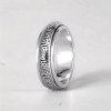 Bague homme argent anti stress tournante motif grecque
