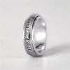 Bague homme argent anti stress tournante motif grecque