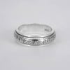 Bague homme argent anti stress tournante motif grecque