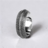 Bague ouverte argent motif maille serpent homme femme