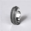 Bague ouverte argent motif maille serpent homme femme