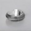 Bague ouverte argent motif maille serpent homme femme