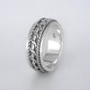 Bague argent homme anneau tournant celtique