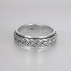 Bague argent anneau tournant celtique anti-stress