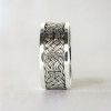 Men's Celtic Noeud Pattern Open Signet Ring