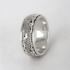 Bague argent anneau homme dragon tournant anti-stress