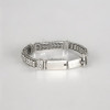 Heren schakelarmband met Griekse vlecht van massief zilver