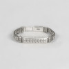 Heren schakelarmband met Griekse vlecht van massief zilver