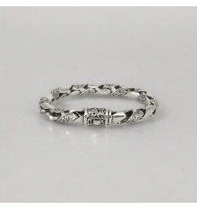 Celtic Viking Twisted Silver Bracelet