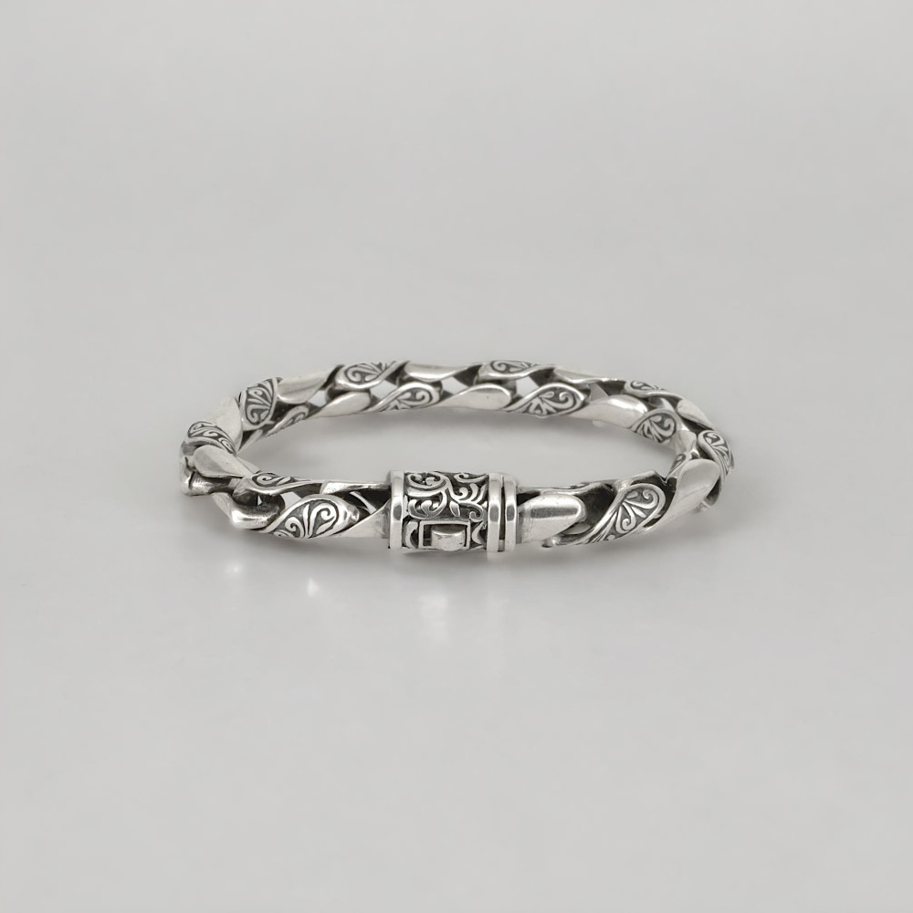 Bracelet homme argent torsade motif celtique viking